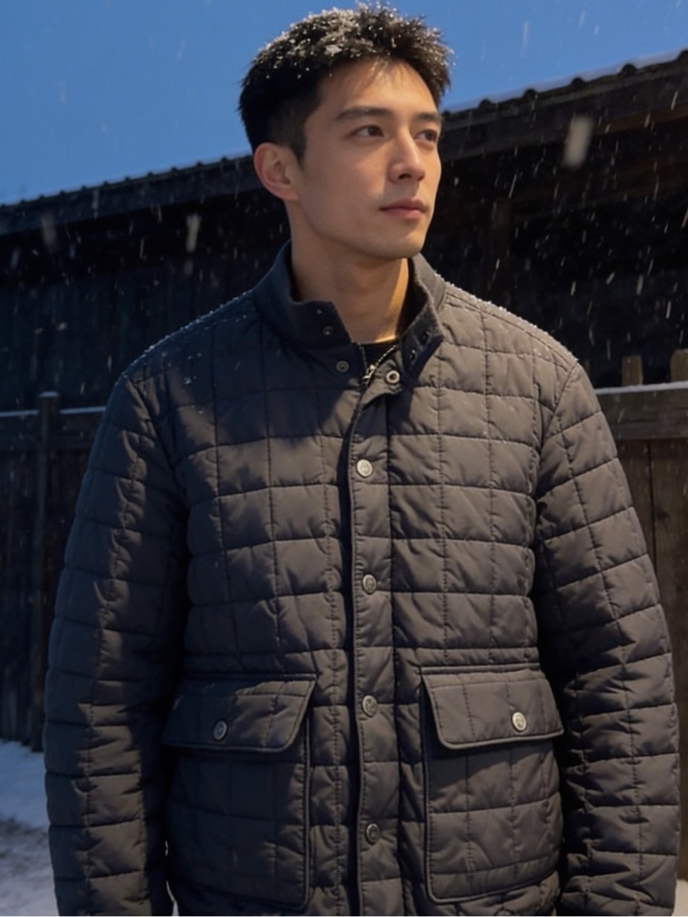 Daniel Cremieux |  Men's Black Quilted Bomber Jacket | M